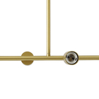 Pendente Linear 6 Lâmpadas Dourado Fosco E27 Pantoja & Carmona