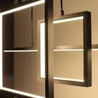 Pendente Lines Preto Com Led Integrado Branco Frio (6000k) 36