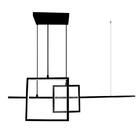 Pendente Lines Preto Com Led Integrado Branco Frio (6000k) 36