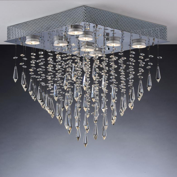 Pendente LLUM Bronzearte Thunder Grande Plástico Prata Bivolt