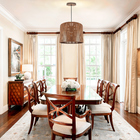 Pendente Grande Redondo Loures Madeira Imbuia 1 Lâmpada Luzvita