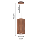 Pendente Redondo Loures Madeira Imbuia 1 Lâmpada Luzvita