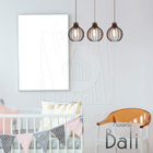 Pendente Luminária Bali E27 Bancada Moderno 3 Unidades Marrom