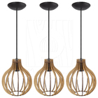 Pendente Luminária Bali E27 Bancada Moderno 3 Unidades Rústico