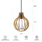 Pendente Luminária Bali E27 Bancada Moderno 5 Unidades Rústico