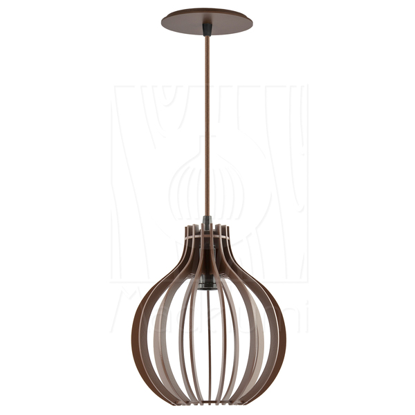 Pendente Luminária Bali E27 Quarto Marrom Moderno Lounge
