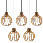 Pendente Luminária Bali E27 Quarto Sala Moderno Rústico 5 Un