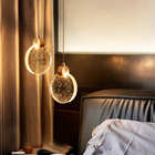 Pendente Luminária Bolhas Lua Cristal K9 Dourada 7w 3500k Bq