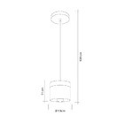 Pendente Luminária Cinza Com Detalhe Em Madeira Lagos