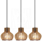 Pendente Luminária Circus 15 Madeira Desmontada 3 Unidades Rú