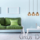 Pendente Luminária Circus 15 Madeira Desmontada 3 Unidades Rú