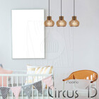 Pendente Luminária Circus 15 Madeira Desmontada 3 Unidades Rú