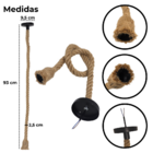 Pendente Luminária Corda Sisal Natural 90cm Retro Industrial