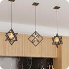 Pendente Luminária Cubo Industrial Preto