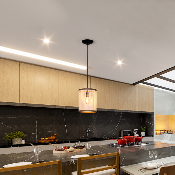 Pendente Luminária De Teto Palha Indiana Cúpula Balcão Mesa