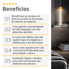 Pendente Luminária Dourado Tubo Cristal Quadrado 35cm Sindora