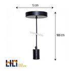 Pendente Luminária Fio Preto Metallum