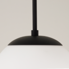 Pendente Luminária Globo Jabuticaba Vidro Lavabo Preto 20cm