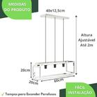 Pendente Luminária Industrial Inox Infinity Triplo