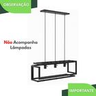 Pendente Luminária Industrial Preto Infinity Triplo