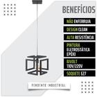 Pendente Luminária Infinity Industrial Preto