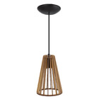 Pendente Luminária Koni E27 Madeira Sala Moderno Desmontada R