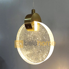 Pendente Luminária Led Vidro Bolhas 5w 3000k Cabo Ajustável D