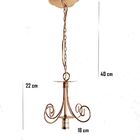 Pendente Luminária Lustre Decoração 1 Lâmpada Rose Gold Ferro