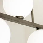 Pendente Luminária Lustre Jabuticaba 5 Globos Vidro Bronze