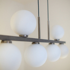 Pendente Luminária Lustre Jabuticaba 6 Globos Vidro Bronze