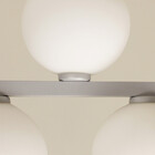 Pendente Luminária Lustre Jabuticaba 6 Globos Vidro Prata