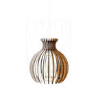 Pendente Luminária Nacar E27 Madeira Sala Moderno Desmontada