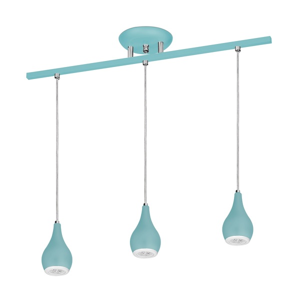 Pendente Luminária Suspenso Moderno Azul Alumínio Pdt5523