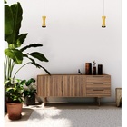 Pendente Luminária Suspenso Moderno Preto Alumínio Pdt7941