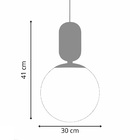 Pendente Luminária Teto Cobre Mate Globo Vidro Quarto 41x30