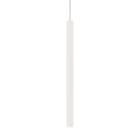 Pendente Luminária Teto Slim Tubo Branco Brilhante Mesa 40cm