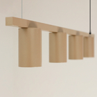 Pendente Luminária Teto Trilho Mesa De Jantar Champagne 80cm