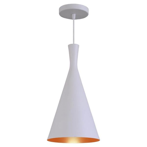 Pendente Luminária Tom Dixon Funil Canadá Branco Textura C/ C