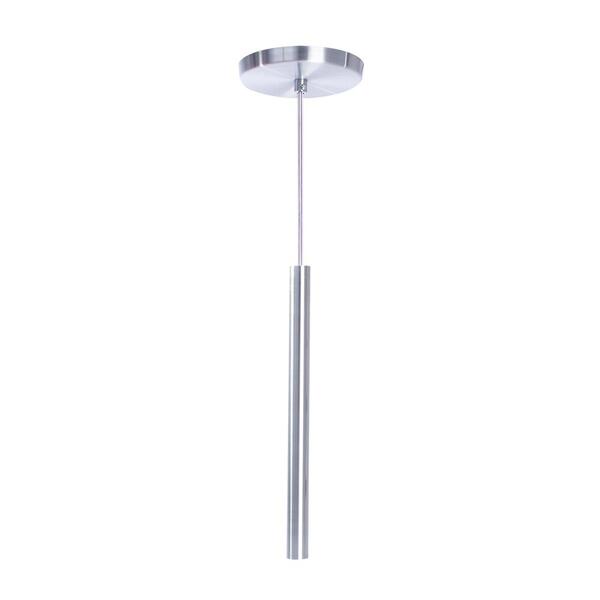 Pendente Luminária Tubo Alumínio Escovado 50 Cm