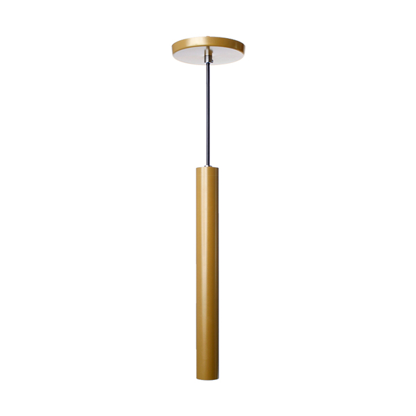 Pendente Luminária Tubo Dourado Fosco 30 Cm