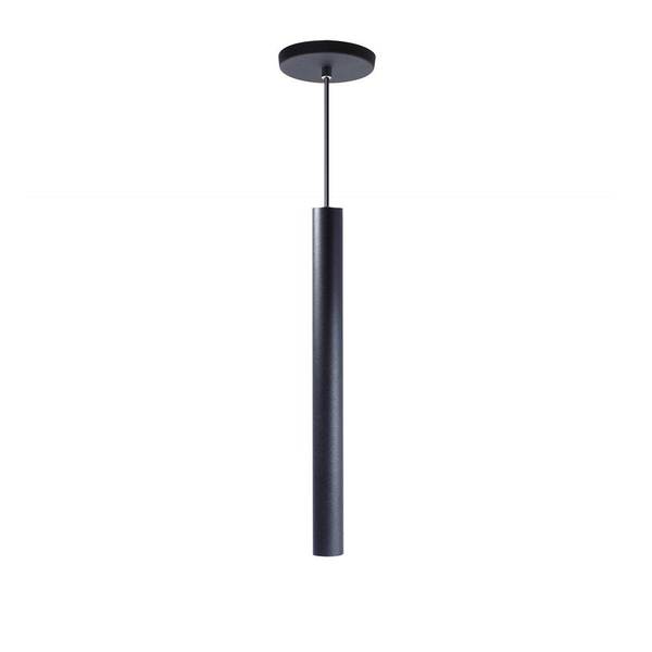 Pendente Luminária Tubo Preto 40 Cm + Lâmpada Led Branco Neut