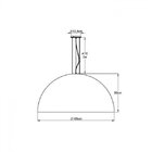 Pendente Luna 100cm Bella Italia