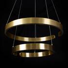 Pendente Lustre 2 Anéis Ring Arco Dourado Led 80w St2123