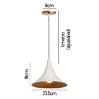 Pendente Lustre Chapeu Chinês Alumínio Casa Cozinha Decor Bra