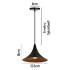 Pendente Lustre Chapeu Chinês Alumínio Casa Cozinha Decor Pre