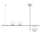 Pendente Lustre Jabuticaba Sala Jantar 3 Globos 12cm Prata