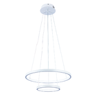 Pendente Lustre Led Moderno 2 Aros Arcos Anéis 20cm E 40cm At