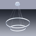 Pendente Lustre Led Moderno 2 Aros Arcos Anéis 40cm E 60cm At