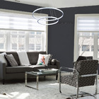 Pendente Lustre Led Moderno 2 Aros Arcos Anéis 40cm E 60cm At