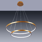 Pendente Lustre Led Moderno 2 Aros Arcos Anéis 40cm E 60cm At